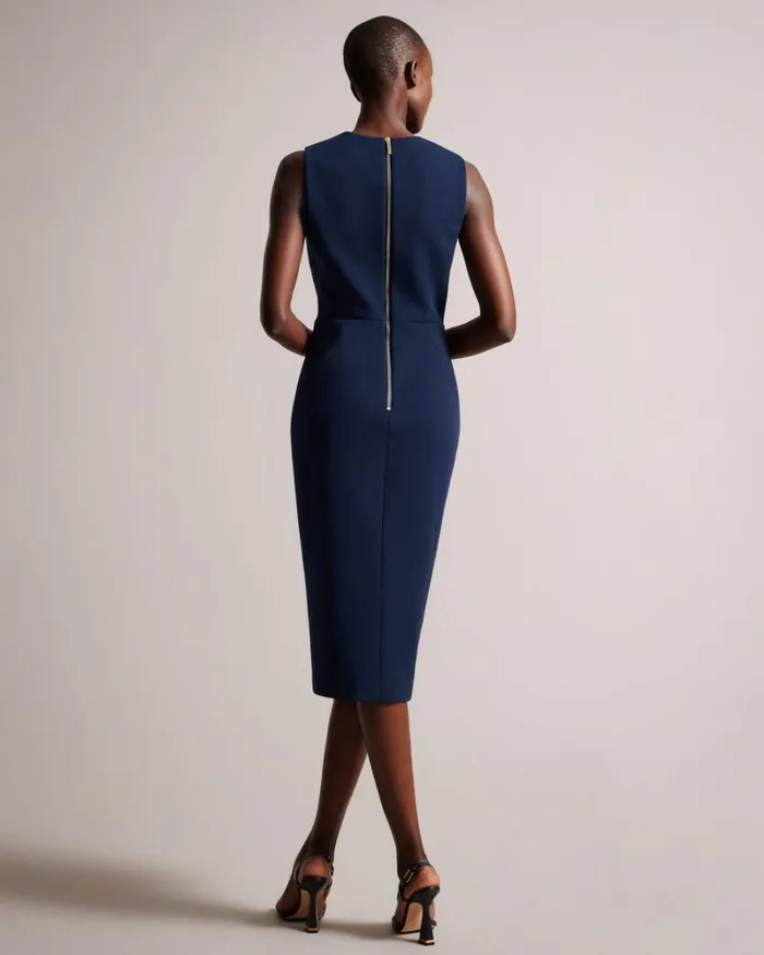 Seam Detail Bodycon Dress Dark Navy Women Ted Baker Clothing Seam Detail Bodycon Dress Dark Navy Women Ted Baker Clothing