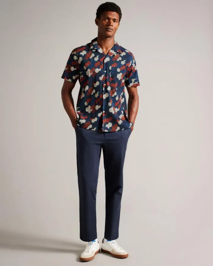 Seersucker Spot Print Shirt Multicolor Men Ted Baker Clothing Seersucker Spot Print Shirt Multicolor Men Ted Baker Clothing