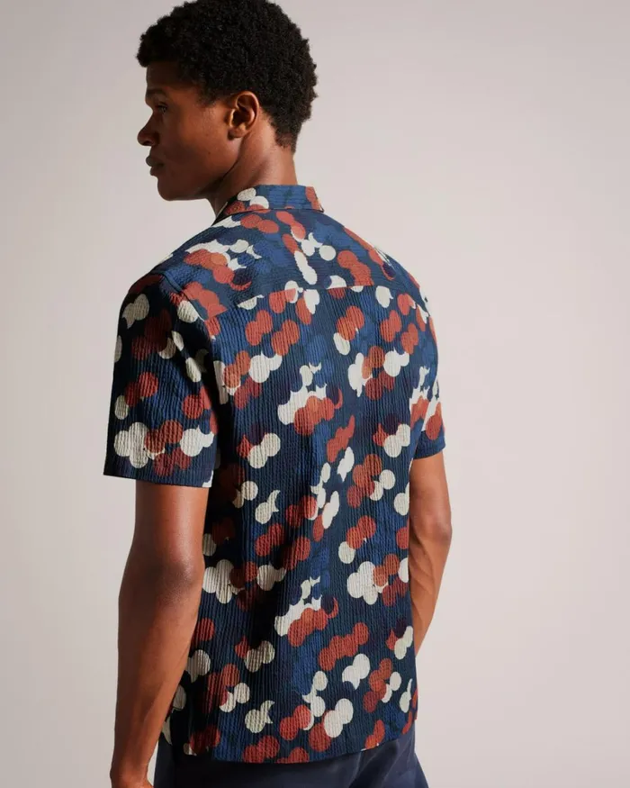 Seersucker Spot Print Shirt Multicolor Men Ted Baker Clothing Seersucker Spot Print Shirt Multicolor Men Ted Baker Clothing
