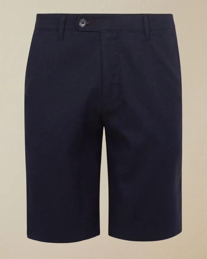 Semi Plain Cotton Shorts Navy Men Ted Baker Clothing