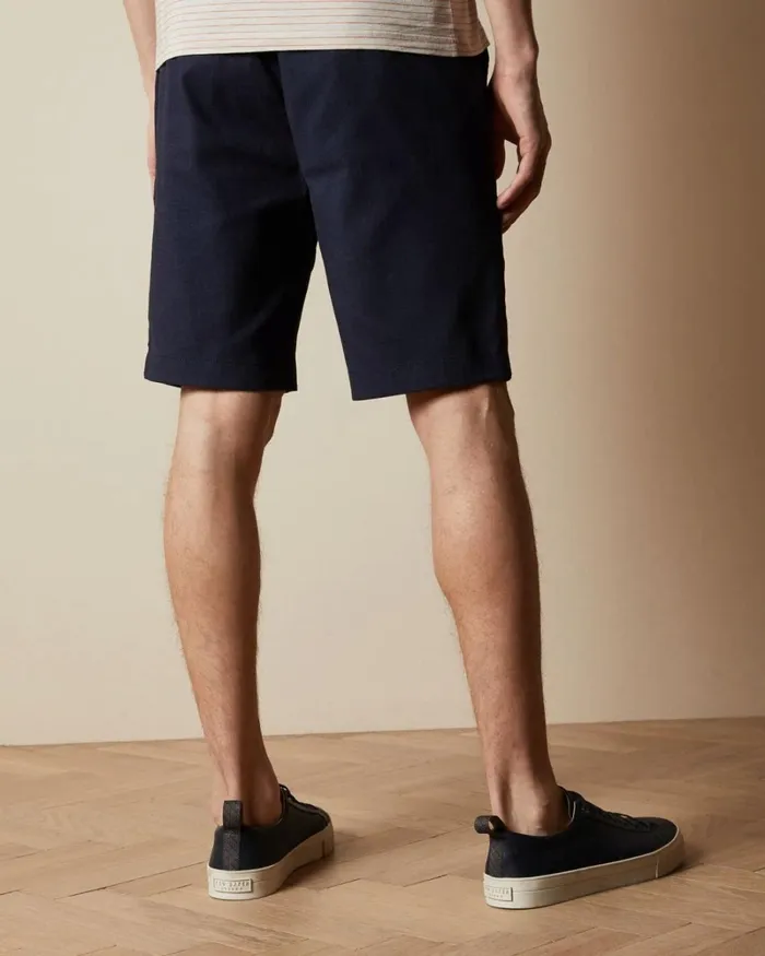 Semi Plain Cotton Shorts Navy Men Ted Baker Clothing