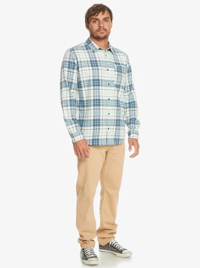 Shirts and Polos Men Quiksilver Banchor Long Sleeve Shirt Snow White Banchor Shirts and Polos Men Quiksilver Banchor Long Sleeve Shirt Snow White Banchor