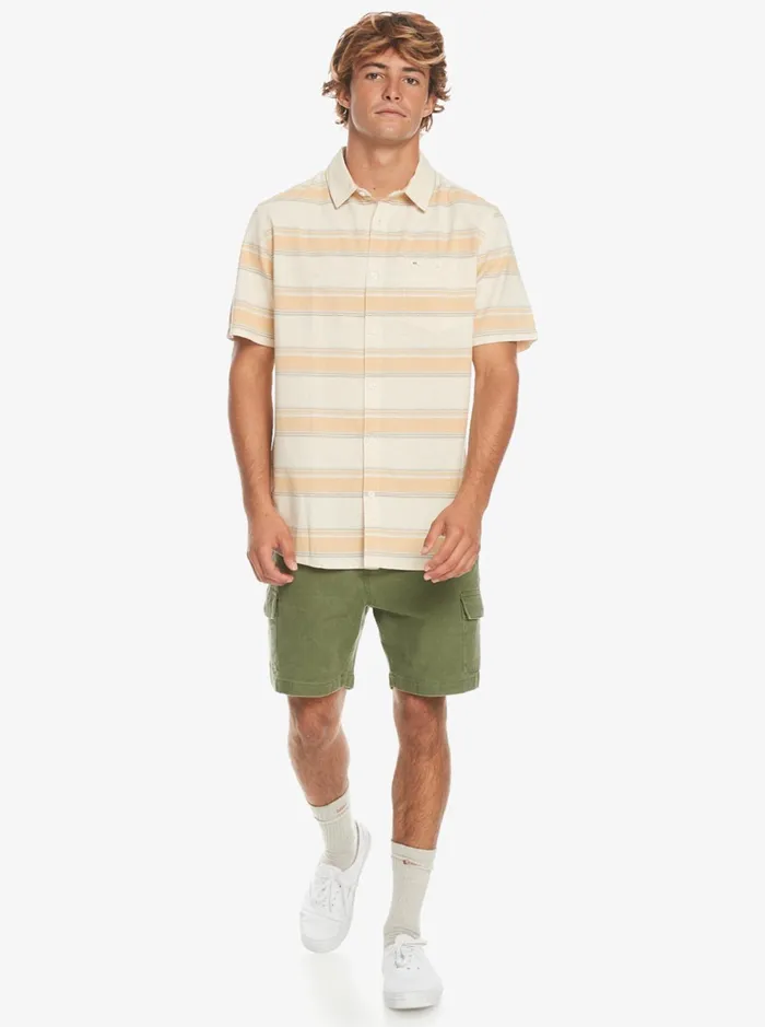 Shirts and Polos Men Quiksilver Cali Sunrise Short Sleeve Shirt Birch Cali Shirts and Polos Men Quiksilver Cali Sunrise Short Sleeve Shirt Birch Cali
