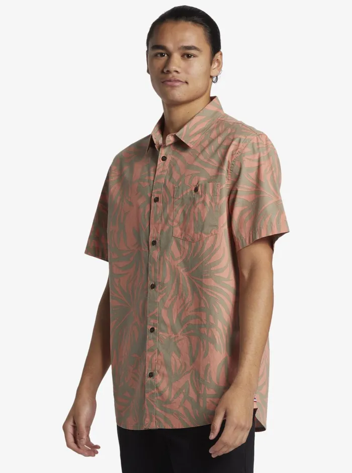 Shirts and Polos Men Quiksilver Hawaii Foliage Woven Hawaiian Shirt Canyon Clay Shirts and Polos Men Quiksilver Hawaii Foliage Woven Hawaiian Shirt Canyon Clay