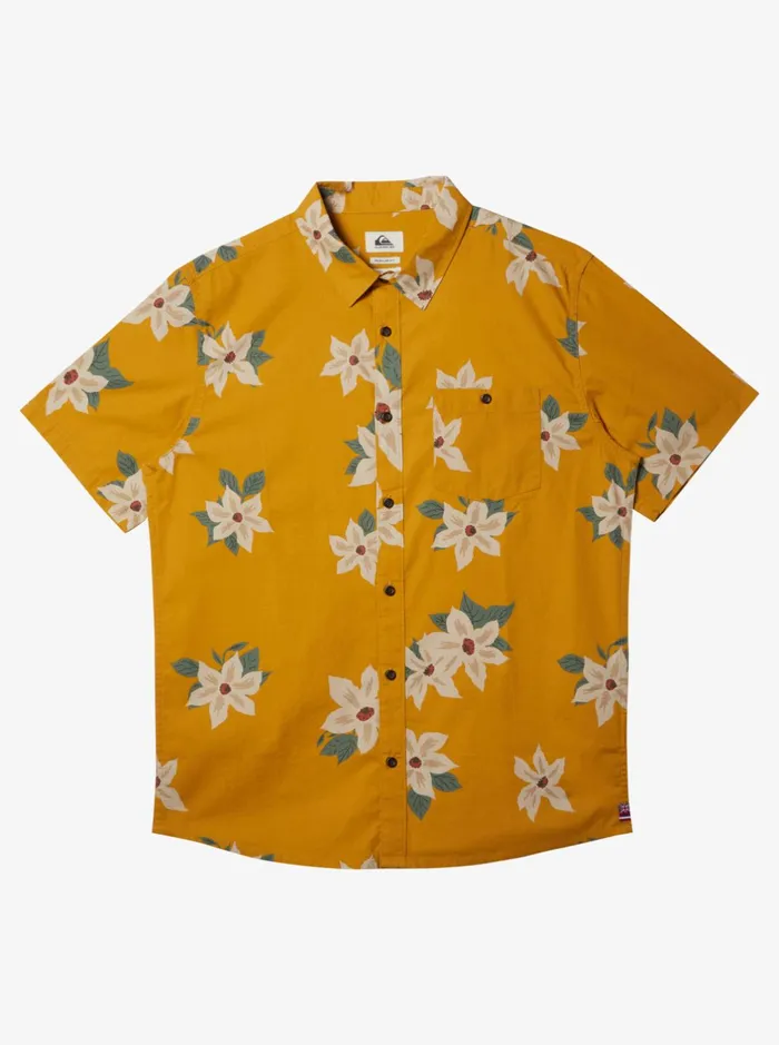 Shirts and Polos Men Quiksilver Hawaii Lei Day Woven Hawaiian Shirt Mustard Shirts and Polos Men Quiksilver Hawaii Lei Day Woven Hawaiian Shirt Mustard