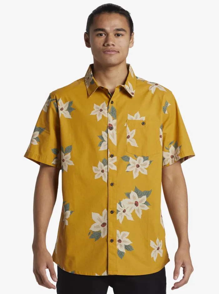 Shirts and Polos Men Quiksilver Hawaii Lei Day Woven Hawaiian Shirt Mustard Shirts and Polos Men Quiksilver Hawaii Lei Day Woven Hawaiian Shirt Mustard