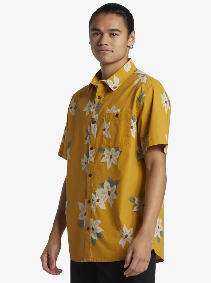 Shirts and Polos Men Quiksilver Hawaii Lei Day Woven Hawaiian Shirt Mustard Shirts and Polos Men Quiksilver Hawaii Lei Day Woven Hawaiian Shirt Mustard