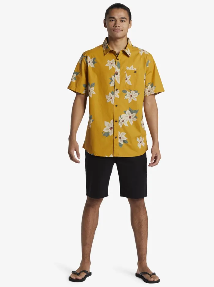 Shirts and Polos Men Quiksilver Hawaii Lei Day Woven Hawaiian Shirt Mustard Shirts and Polos Men Quiksilver Hawaii Lei Day Woven Hawaiian Shirt Mustard