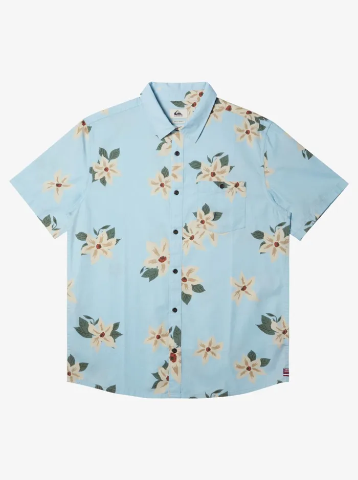 Shirts and Polos Men Quiksilver Hawaii Lei Day Woven Hawaiian Shirt Sky Blue Shirts and Polos Men Quiksilver Hawaii Lei Day Woven Hawaiian Shirt Sky Blue