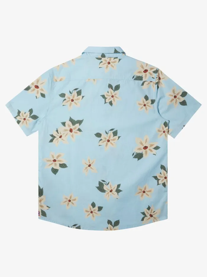Shirts and Polos Men Quiksilver Hawaii Lei Day Woven Hawaiian Shirt Sky Blue Shirts and Polos Men Quiksilver Hawaii Lei Day Woven Hawaiian Shirt Sky Blue