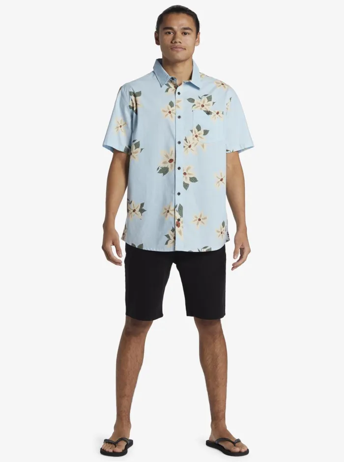 Shirts and Polos Men Quiksilver Hawaii Lei Day Woven Hawaiian Shirt Sky Blue Shirts and Polos Men Quiksilver Hawaii Lei Day Woven Hawaiian Shirt Sky Blue