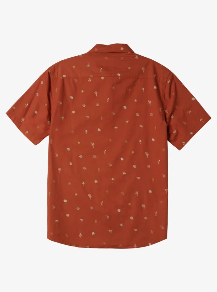 Shirts and Polos Men Quiksilver Heat Wave Short Sleeve Woven Shirt Baked Clay Heat Waves Shirts and Polos Men Quiksilver Heat Wave Short Sleeve Woven Shirt Baked Clay Heat Waves