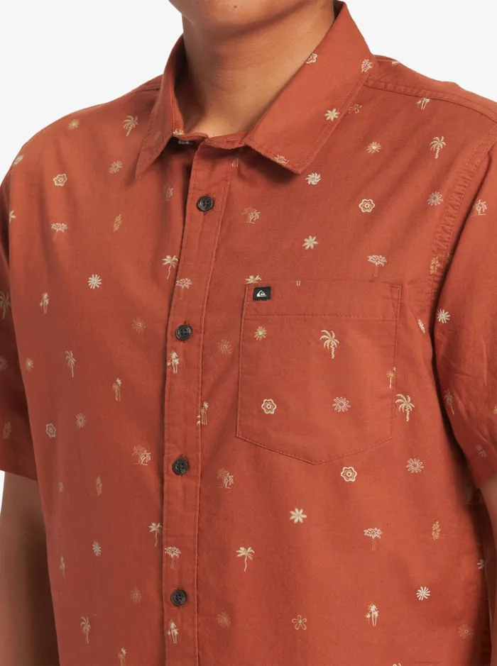 Shirts and Polos Men Quiksilver Heat Wave Short Sleeve Woven Shirt Baked Clay Heat Waves Shirts and Polos Men Quiksilver Heat Wave Short Sleeve Woven Shirt Baked Clay Heat Waves