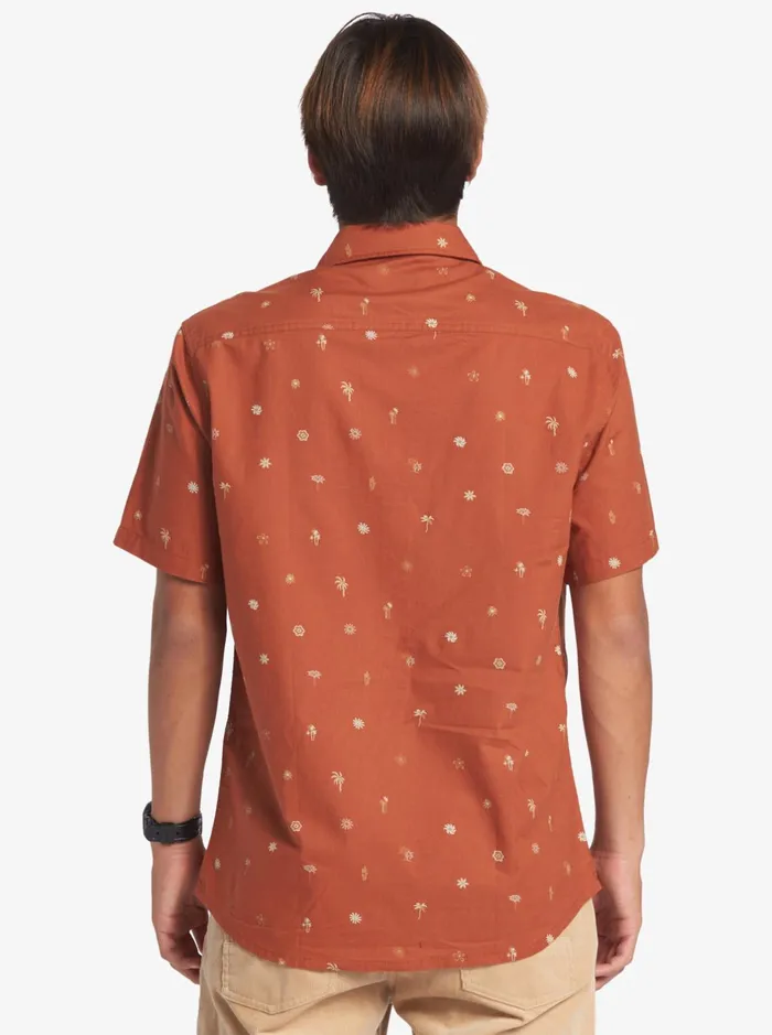 Shirts and Polos Men Quiksilver Heat Wave Short Sleeve Woven Shirt Baked Clay Heat Waves Shirts and Polos Men Quiksilver Heat Wave Short Sleeve Woven Shirt Baked Clay Heat Waves