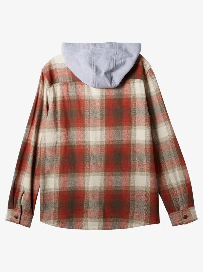 Shirts and Polos Men Quiksilver Kinloss Long Sleeve Hooded Shirt Baked Clay Kinloss Shirts and Polos Men Quiksilver Kinloss Long Sleeve Hooded Shirt Baked Clay Kinloss