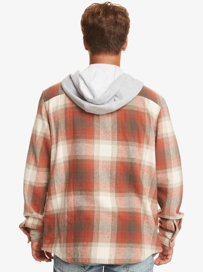Shirts and Polos Men Quiksilver Kinloss Long Sleeve Hooded Shirt Baked Clay Kinloss Shirts and Polos Men Quiksilver Kinloss Long Sleeve Hooded Shirt Baked Clay Kinloss