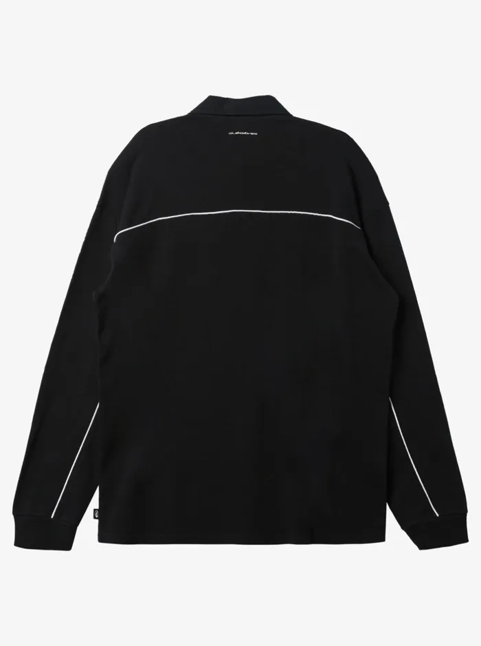 Shirts and Polos Men Quiksilver Modular Rugby Polo Knit Black Shirts and Polos Men Quiksilver Modular Rugby Polo Knit Black