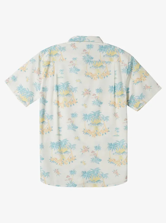 Shirts and Polos Men Quiksilver Palm Spritz Short Sleeve Woven Shirt Snow White Palm Spritz Shirts and Polos Men Quiksilver Palm Spritz Short Sleeve Woven Shirt Snow White Palm Spritz