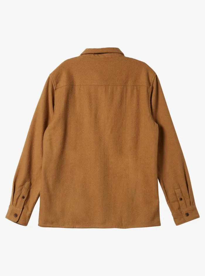 Shirts and Polos Men Quiksilver Salterhill Long Sleeve Shirt Bone Brown
