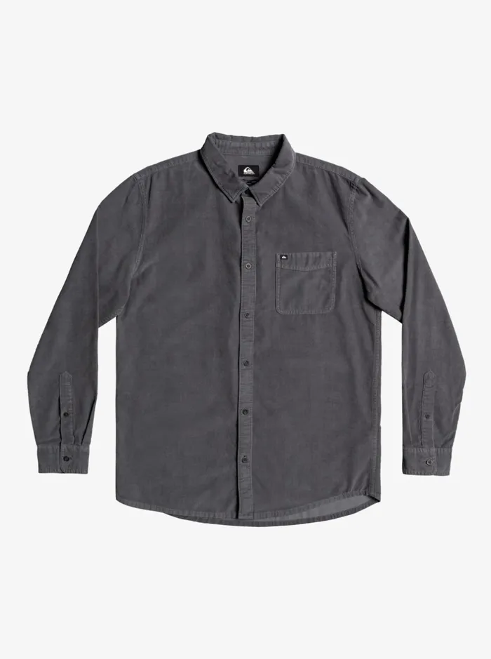 Shirts and Polos Men Quiksilver Smoke Trail Long Sleeve Shirt Iron Gate