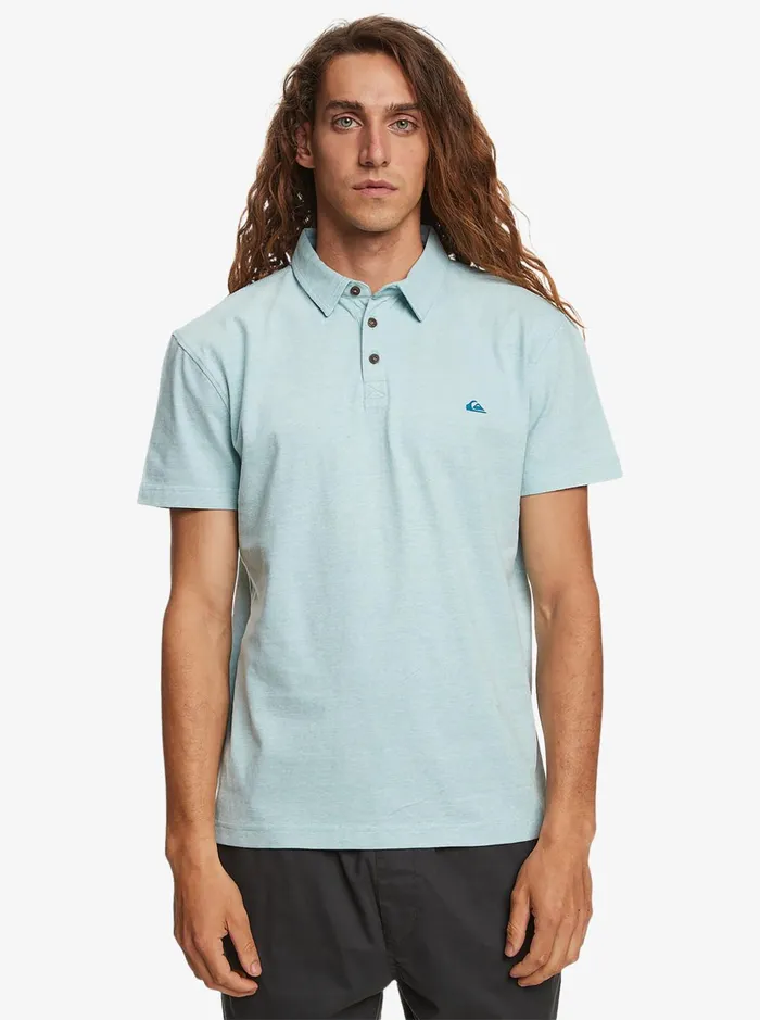 Shirts and Polos Men Quiksilver Sunset Cruise Short Sleeve Polo Shirt Cameo Blue Shirts and Polos Men Quiksilver Sunset Cruise Short Sleeve Polo Shirt Cameo Blue
