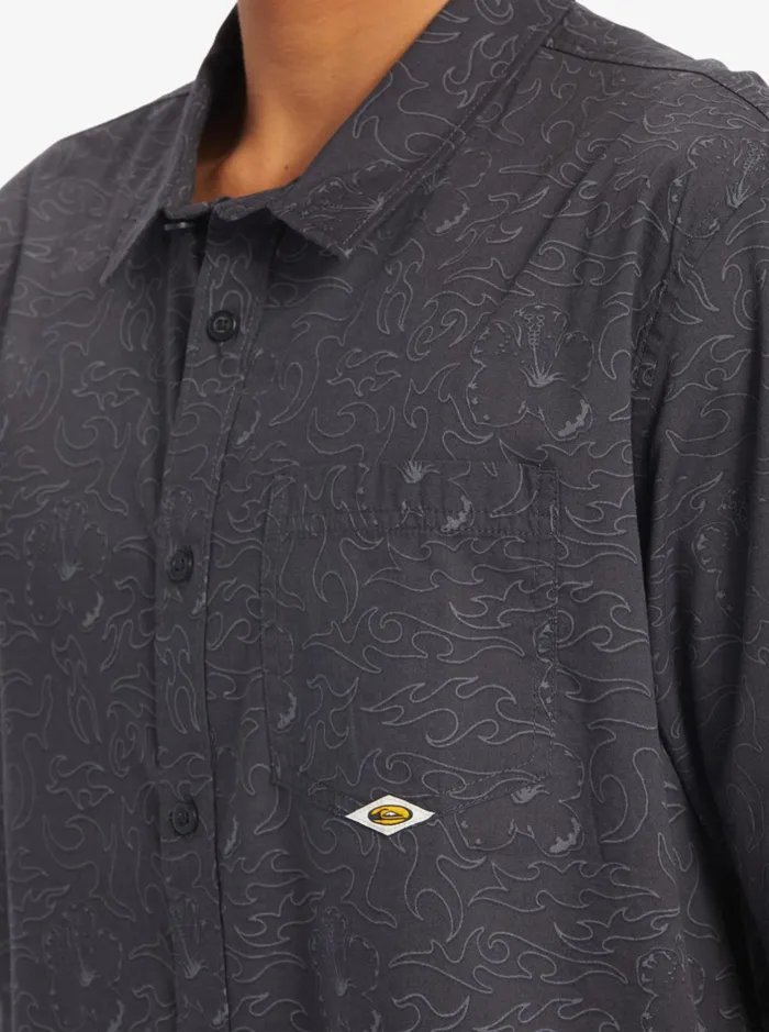 Shirts and Polos Men Quiksilver The Saturn Short Sleeve Shirt Tarmac Tribal Floral Shirts and Polos Men Quiksilver The Saturn Short Sleeve Shirt Tarmac Tribal Floral