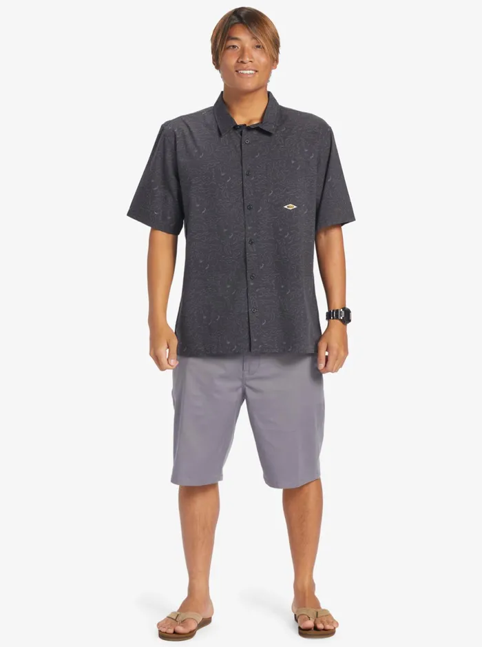 Shirts and Polos Men Quiksilver The Saturn Short Sleeve Shirt Tarmac Tribal Floral Shirts and Polos Men Quiksilver The Saturn Short Sleeve Shirt Tarmac Tribal Floral