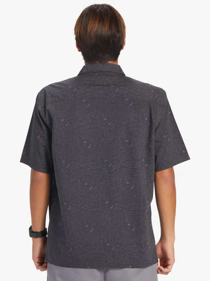 Shirts and Polos Men Quiksilver The Saturn Short Sleeve Shirt Tarmac Tribal Floral Shirts and Polos Men Quiksilver The Saturn Short Sleeve Shirt Tarmac Tribal Floral