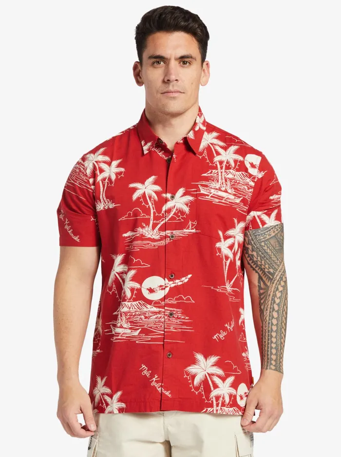 Shirts and Polos Men Quiksilver Waterman Ahi Holiday Woven Shirt Ahi Holiday Aura Orange Shirts and Polos Men Quiksilver Waterman Ahi Holiday Woven Shirt Ahi Holiday Aura Orange