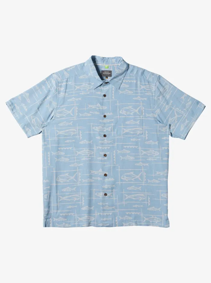 Shirts and Polos Men Quiksilver Waterman Bento Woven Shirt Bento Dusk Blue Shirts and Polos Men Quiksilver Waterman Bento Woven Shirt Bento Dusk Blue