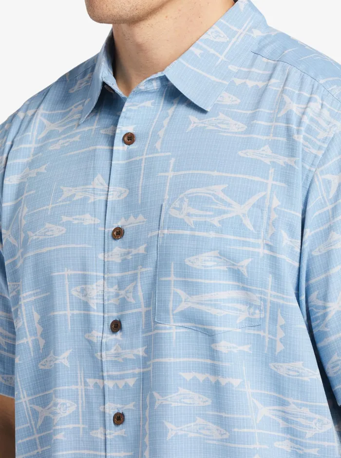 Shirts and Polos Men Quiksilver Waterman Bento Woven Shirt Bento Dusk Blue Shirts and Polos Men Quiksilver Waterman Bento Woven Shirt Bento Dusk Blue