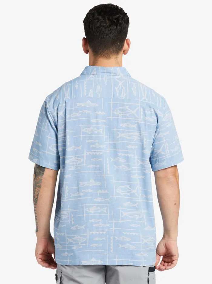 Shirts and Polos Men Quiksilver Waterman Bento Woven Shirt Bento Dusk Blue Shirts and Polos Men Quiksilver Waterman Bento Woven Shirt Bento Dusk Blue