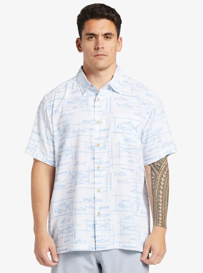 Shirts and Polos Men Quiksilver Waterman Bento Woven Shirt Bento White Shirts and Polos Men Quiksilver Waterman Bento Woven Shirt Bento White