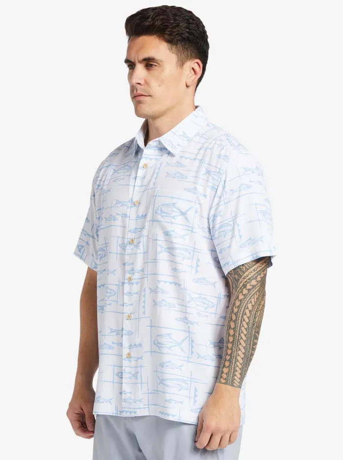 Shirts and Polos Men Quiksilver Waterman Bento Woven Shirt Bento White Shirts and Polos Men Quiksilver Waterman Bento Woven Shirt Bento White