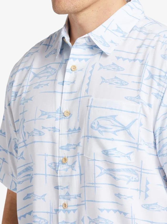 Shirts and Polos Men Quiksilver Waterman Bento Woven Shirt Bento White Shirts and Polos Men Quiksilver Waterman Bento Woven Shirt Bento White