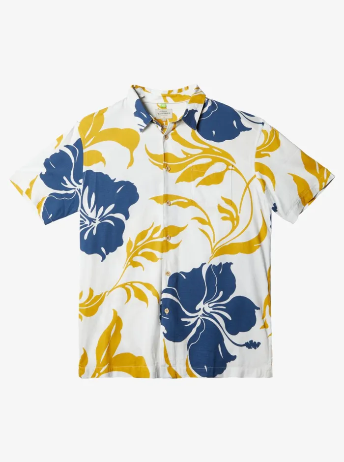 Shirts and Polos Men Quiksilver Waterman Big Charmer Short Sleeve Shirt Antique White Big Charmer Shirts and Polos Men Quiksilver Waterman Big Charmer Short Sleeve Shirt Antique White Big Charmer