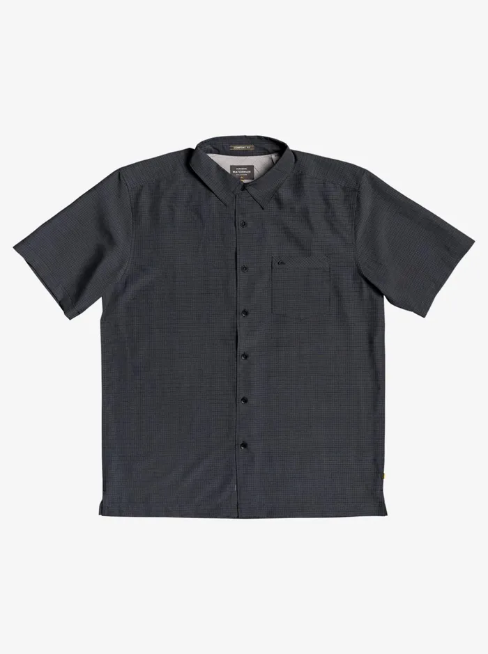Shirts and Polos Men Quiksilver Waterman Centinela Premium AntiWrinkle Shirt Black Centinella
