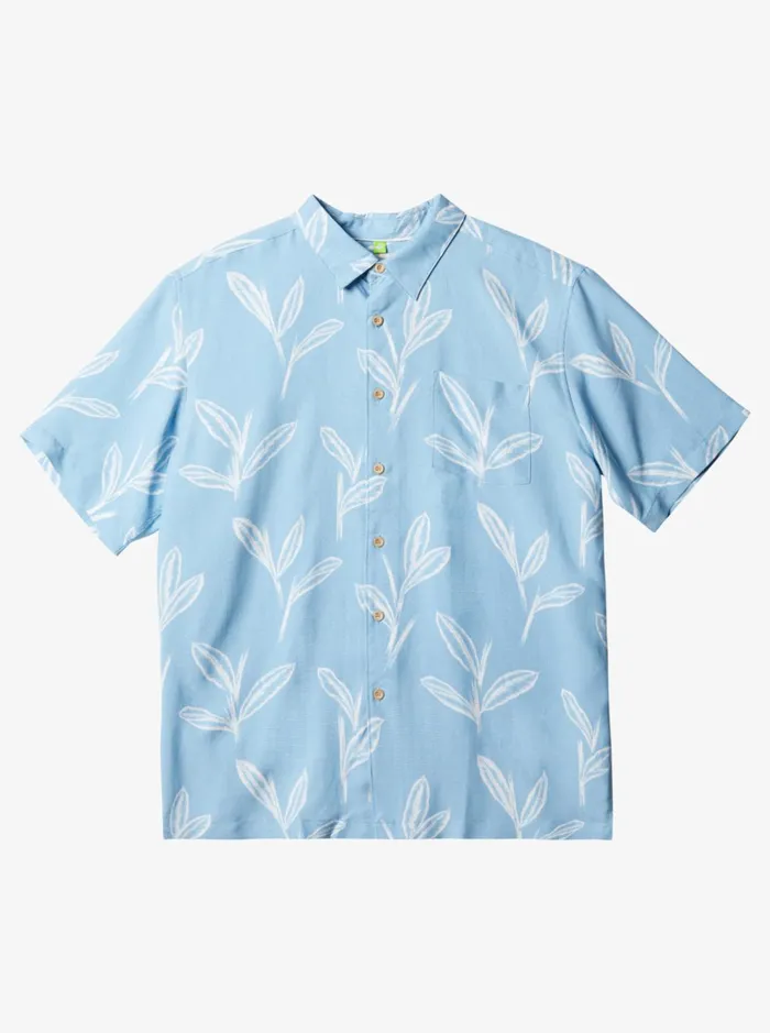 Shirts and Polos Men Quiksilver Waterman Ginger Stalks Short Sleeve Shirt Dusk Blue Ginger Stalks Shirts and Polos Men Quiksilver Waterman Ginger Stalks Short Sleeve Shirt Dusk Blue Ginger Stalks