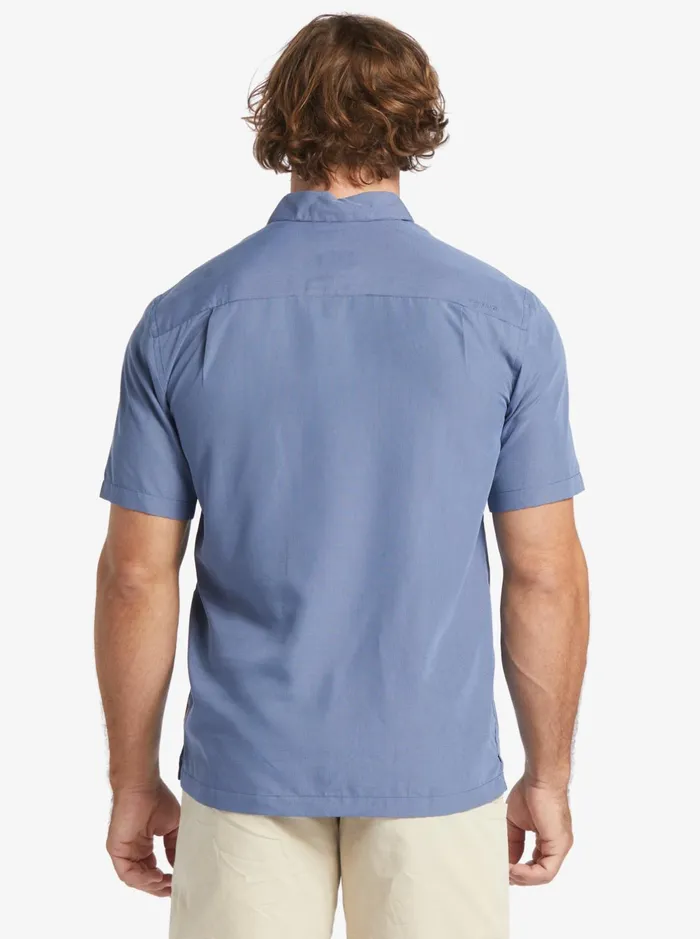 Shirts and Polos Men Quiksilver Waterman Kings Cliff Short Sleeve Shirt Ensign Blue Kings Cliff Shirts and Polos Men Quiksilver Waterman Kings Cliff Short Sleeve Shirt Ensign Blue Kings Cliff