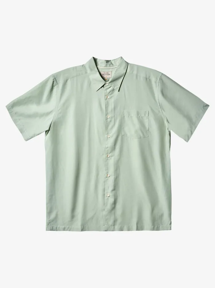 Shirts and Polos Men Quiksilver Waterman Kings Cliff Short Sleeve Shirt Subtle Green Kingscliff Shirts and Polos Men Quiksilver Waterman Kings Cliff Short Sleeve Shirt Subtle Green Kingscliff