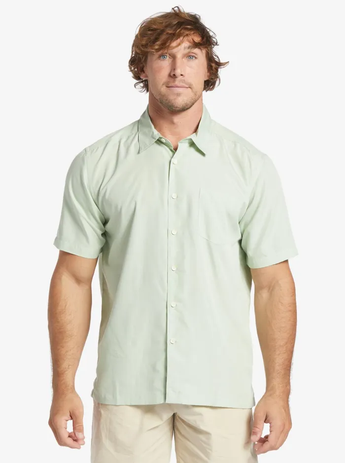 Shirts and Polos Men Quiksilver Waterman Kings Cliff Short Sleeve Shirt Subtle Green Kingscliff Shirts and Polos Men Quiksilver Waterman Kings Cliff Short Sleeve Shirt Subtle Green Kingscliff