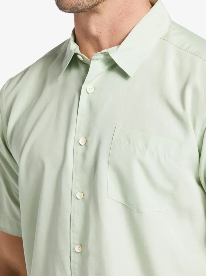 Shirts and Polos Men Quiksilver Waterman Kings Cliff Short Sleeve Shirt Subtle Green Kingscliff Shirts and Polos Men Quiksilver Waterman Kings Cliff Short Sleeve Shirt Subtle Green Kingscliff