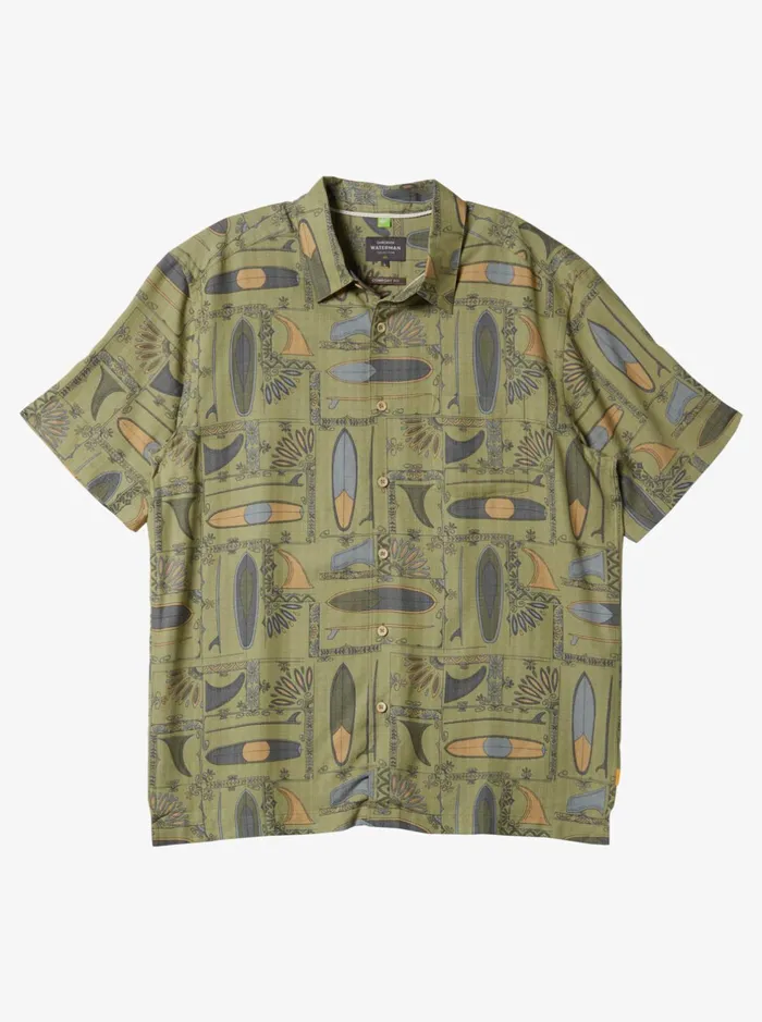 Shirts and Polos Men Quiksilver Waterman Long Boards Woven Shirt Tea Longboards Shirts and Polos Men Quiksilver Waterman Long Boards Woven Shirt Tea Longboards
