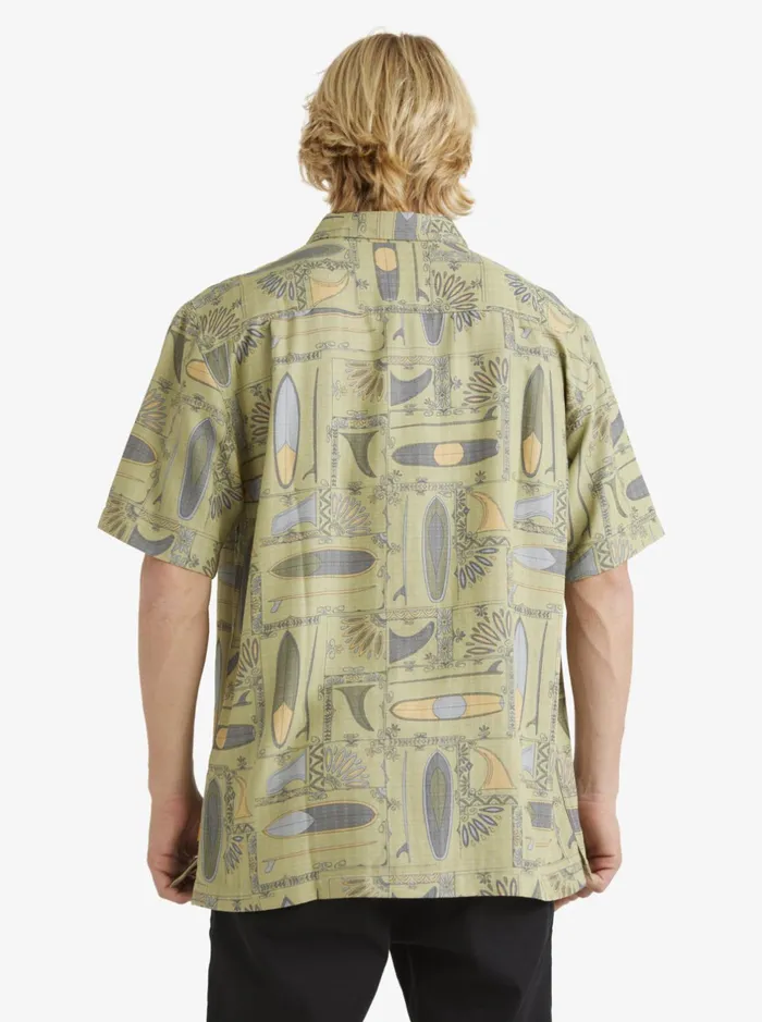 Shirts and Polos Men Quiksilver Waterman Long Boards Woven Shirt Tea Longboards Shirts and Polos Men Quiksilver Waterman Long Boards Woven Shirt Tea Longboards