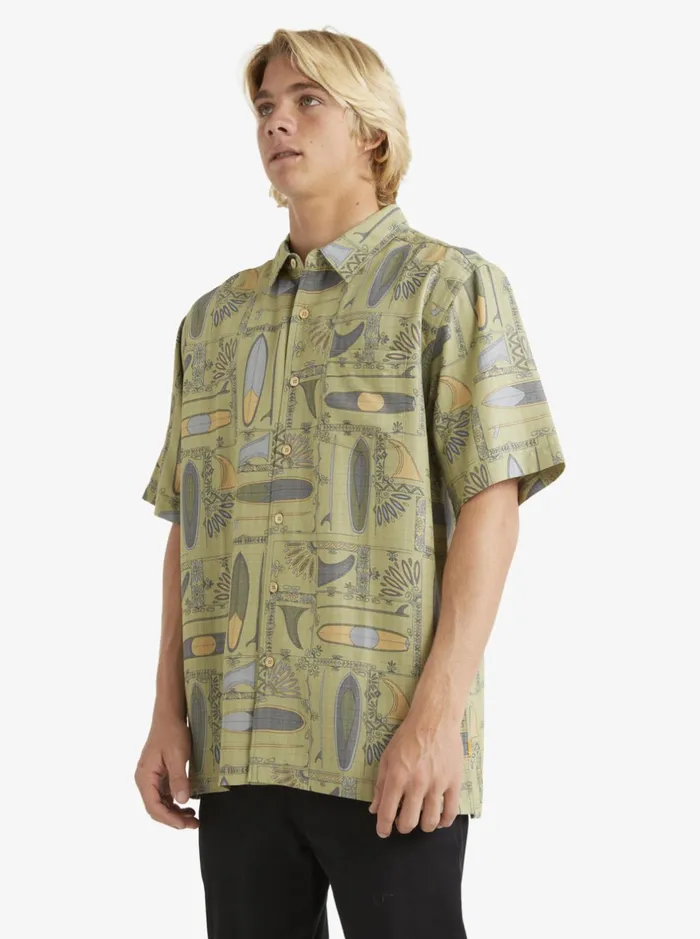 Shirts and Polos Men Quiksilver Waterman Long Boards Woven Shirt Tea Longboards Shirts and Polos Men Quiksilver Waterman Long Boards Woven Shirt Tea Longboards
