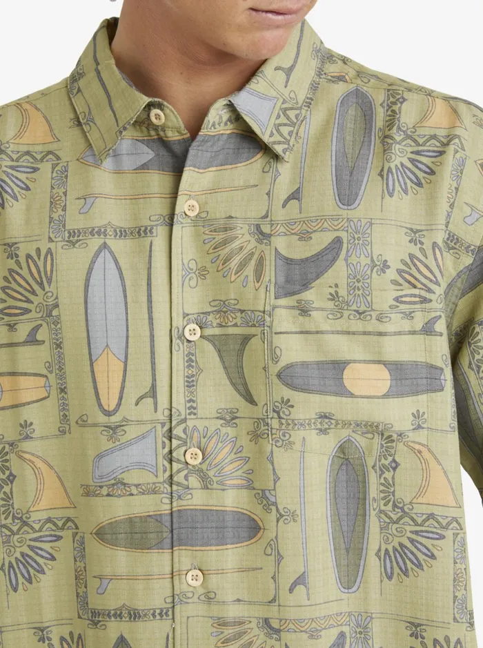 Shirts and Polos Men Quiksilver Waterman Long Boards Woven Shirt Tea Longboards Shirts and Polos Men Quiksilver Waterman Long Boards Woven Shirt Tea Longboards