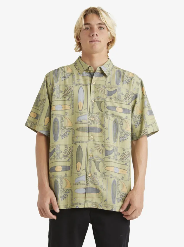 Shirts and Polos Men Quiksilver Waterman Long Boards Woven Shirt Tea Longboards Shirts and Polos Men Quiksilver Waterman Long Boards Woven Shirt Tea Longboards