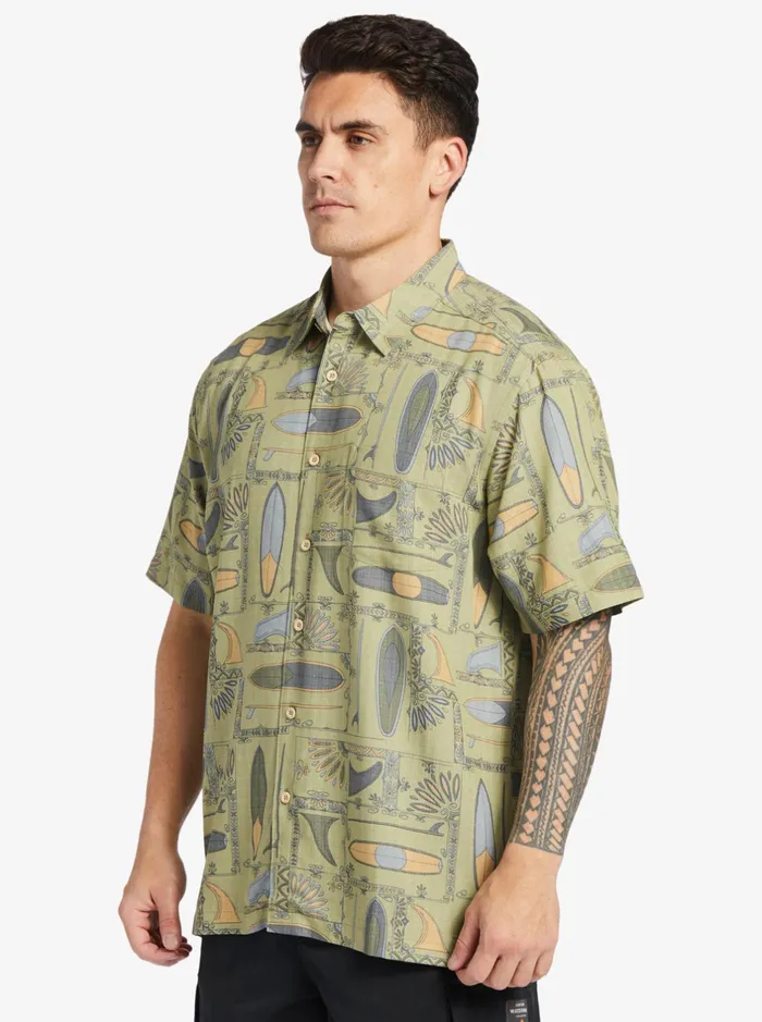 Shirts and Polos Men Quiksilver Waterman Long Boards Woven Shirt Tea Longboards Shirts and Polos Men Quiksilver Waterman Long Boards Woven Shirt Tea Longboards