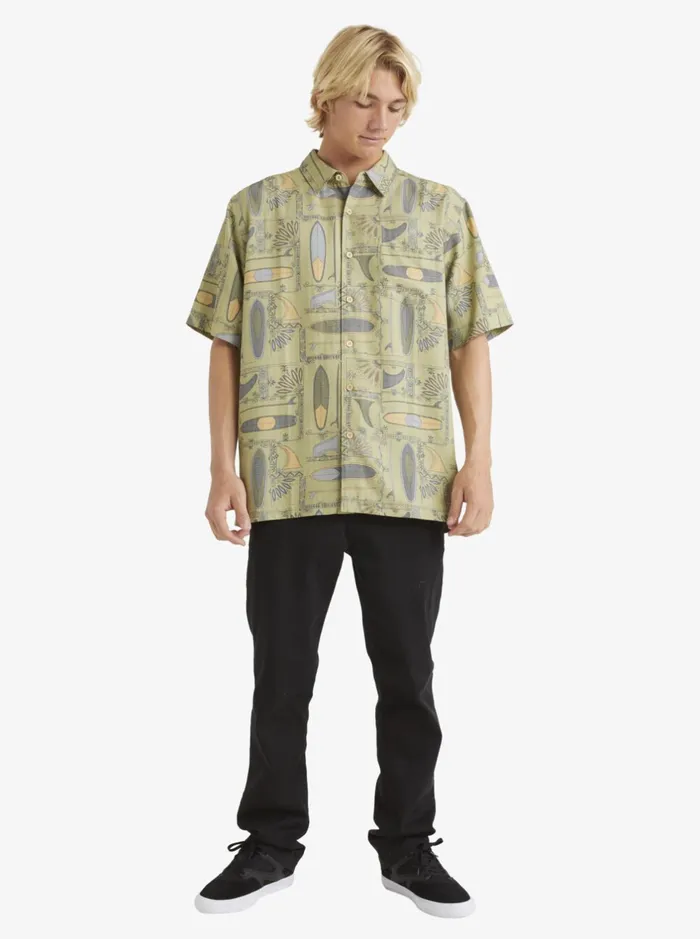 Shirts and Polos Men Quiksilver Waterman Long Boards Woven Shirt Tea Longboards Shirts and Polos Men Quiksilver Waterman Long Boards Woven Shirt Tea Longboards