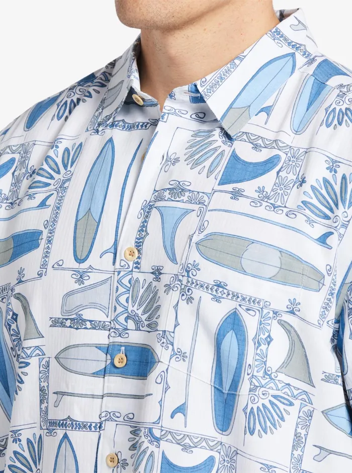 Shirts and Polos Men Quiksilver Waterman Long Boards Woven Shirt White Longboards Shirts and Polos Men Quiksilver Waterman Long Boards Woven Shirt White Longboards